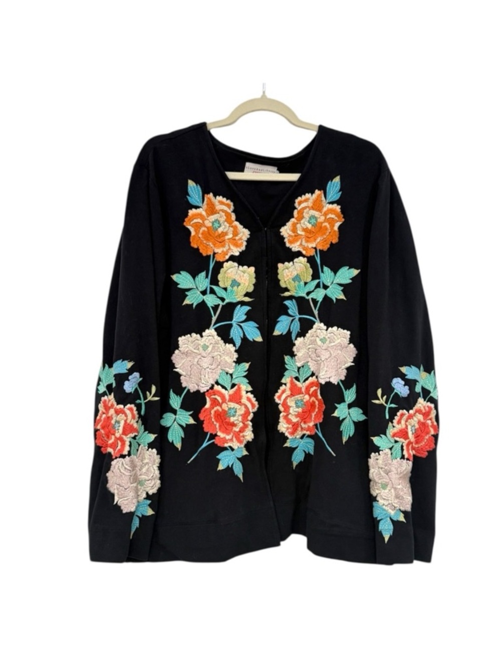 Johnny Was Black Cardigan 4 Love And Liberty XL
